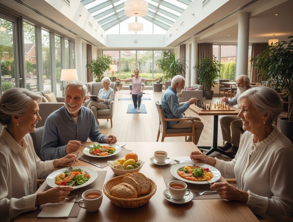 Senior care homes with food and facilities