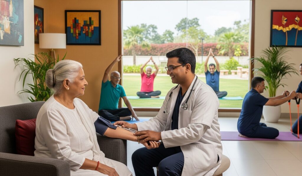 Senior care homes with food and facilities